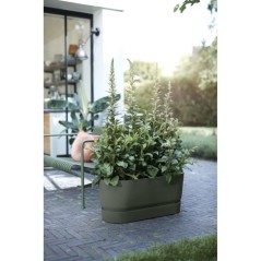 ELHO Jardiniere avec roues Greenville Terrasse 80 - L 35 x W 78 x H 33