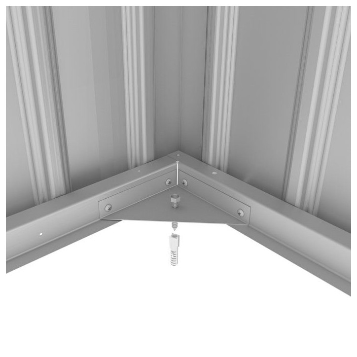 Abri de jardin en métal et abri bûches 6,53 m² - 342 x 191 x 202 cm - SOLIS - Kit d'ancrage inclus, 2 portes coulissantes - G Abri de jardin en métal et abri bûches 6,53 m² - 342 x 191 x 202 cm - SOLIS - Kit d'ancrage inclus, 2 portes coulissantes - G