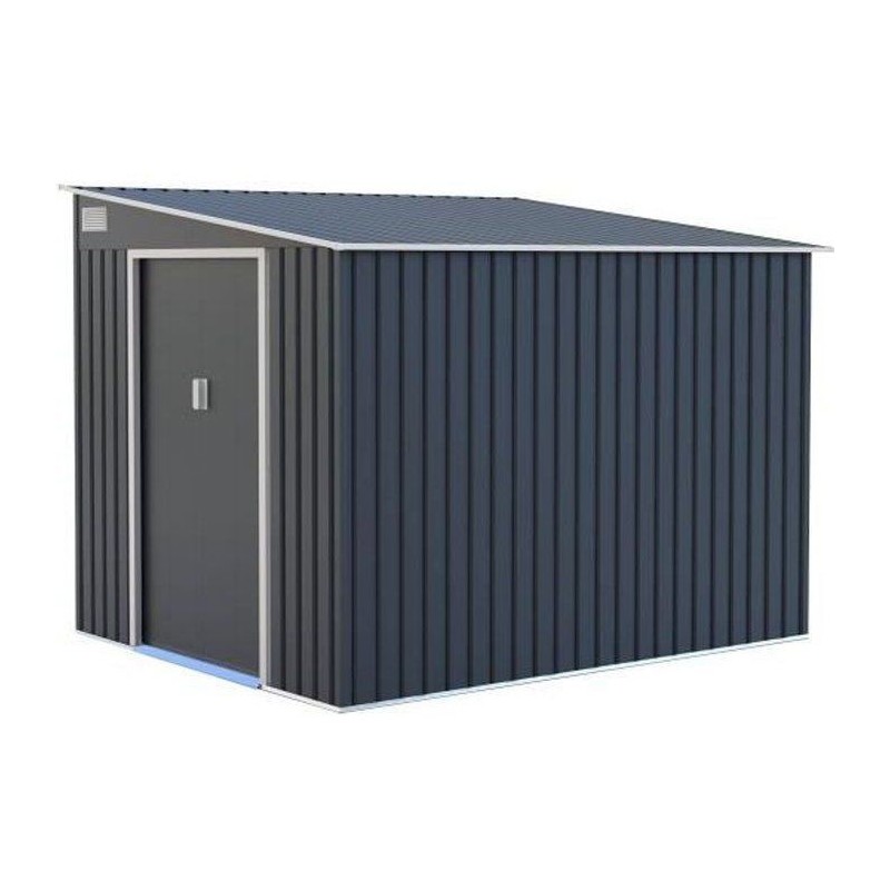 Abri de jardin en métal 5,5 m² - 215 x 257 x 193 cm - TORONTO - Kit