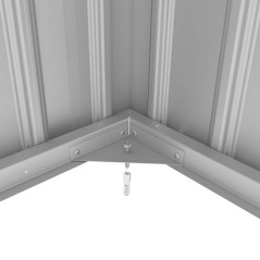 Abri de jardin en métal 5,5 m² - 215 x 257 x 193 cm - TORONTO - Kit