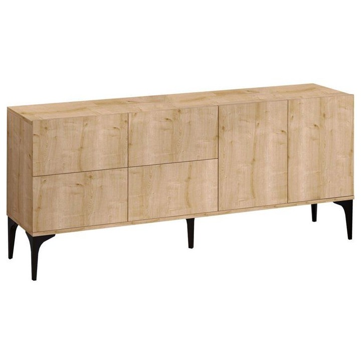 Buffet - LAIKA - 6 portes - 180 x 80 x 40 cm - Chene Saphir Buffet - LAIKA - 6 portes - 180 x 80 x 40 cm - Chene Saphir