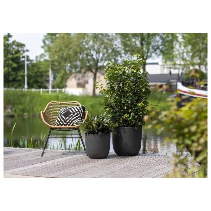 CAPI EUROPE Jardiniere URBAN SMOOTH - 43x41 cm - Noir CAPI EUROPE Jardiniere URBAN SMOOTH - 43x41 cm - Noir