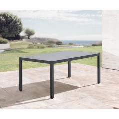 Ensemble repas de jardin : Table 180 cm + 8 chaises - Structure alumin