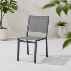 Ensemble repas table de jardin 6 personnes : Table + 6 chaises - Struc