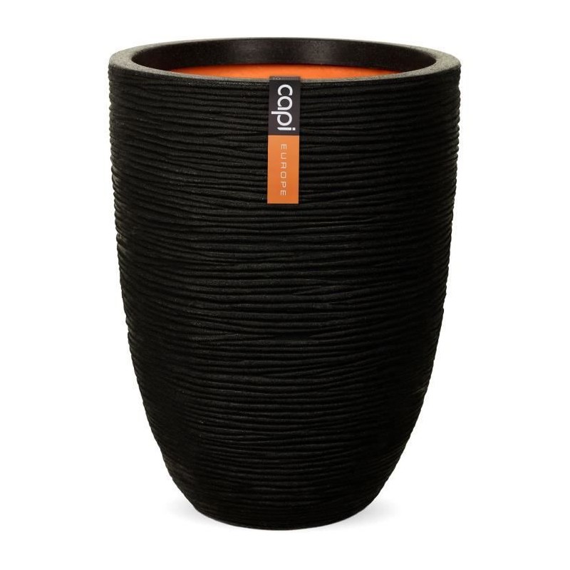 CAPI EUROPE Vase élégant bas RIB NL - 46x58 cm - Noir CAPI EUROPE Vase élégant bas RIB NL - 46x58 cm - Noir