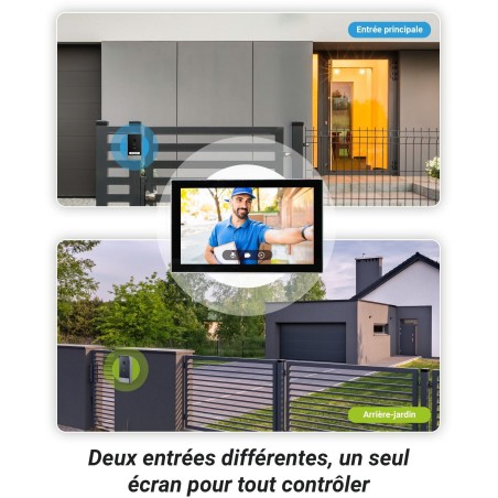 Visiophone - EZVIZ - HP7- 2 ENTRY KIT - 2 platines de rue - Ecran intérieur