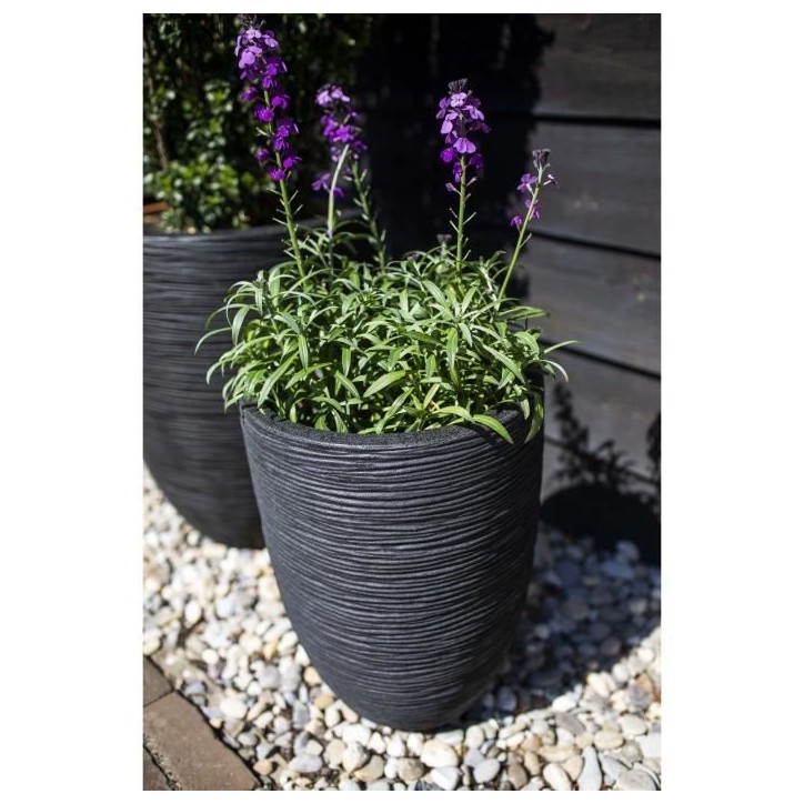 CAPI EUROPE Vase élégant bas RIB NL - 46x58 cm - Noir CAPI EUROPE Vase élégant bas RIB NL - 46x58 cm - Noir