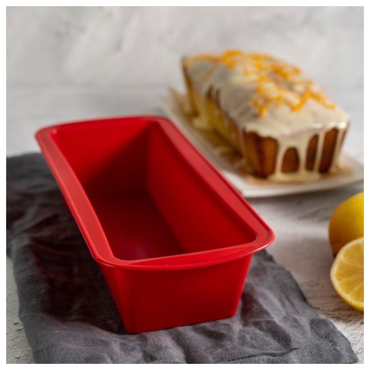Moule a kougelhopf et moule a cakes en silicone - DR oeTKER - Flexxibel Love - Rouge