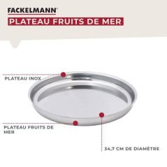Lot de 2 plateaux pour fruits de mer - FACKELMANN - Spécialités Culinaires - 34,7 cm
