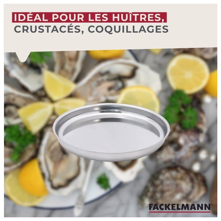 Lot de 2 plateaux pour fruits de mer - FACKELMANN - Spécialités Culinaires - 34,7 cm