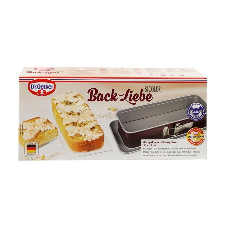 Lot de 2 moules a cakes a charniere - DR oeTKER - Back-Liebe Bicolor - 30 cm Lot de 2 moules a cakes a charniere - DR oeTKER - Back-Liebe Bicolor - 30 cm