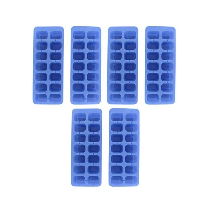 Lot de 6 Bacs a glaçons - FACKELMANN - Bar Concept - Jusqu'a 14 glaçons pour un total de 70 glaçons