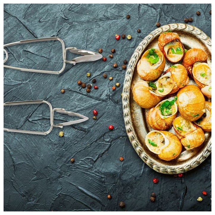 Lot de 6 pinces a escargots - FACKELMANN - Acier inoxydable Lot de 6 pinces a escargots - FACKELMANN - Acier inoxydable
