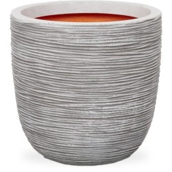 CAPI EUROPE Jardiniere NATURE RIB - 35x34 cm - Ivoire