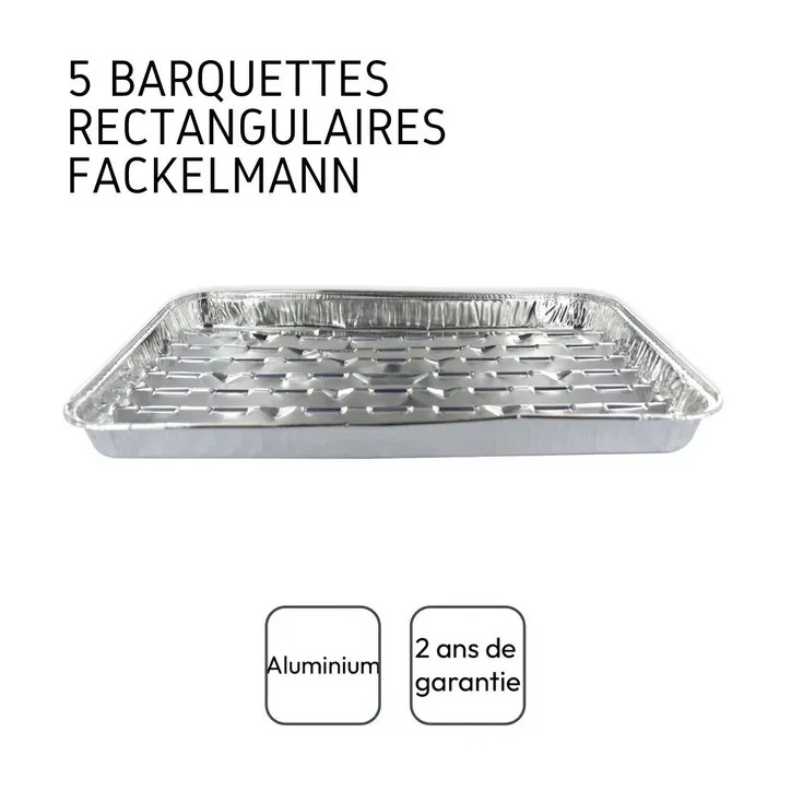 Lot de 20 barquettes - FACKELMANN - Aluminium - 34 x 23 cm Lot de 20 barquettes - FACKELMANN - Aluminium - 34 x 23 cm