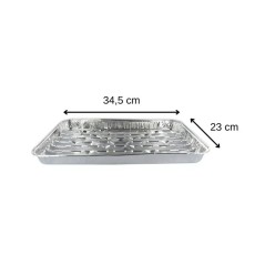 Lot de 20 barquettes - FACKELMANN - Aluminium - 34 x 23 cm