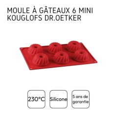 Lot de 2 moules a kougelhofs 6 empreintes - DR oeTKER - Flexxibel Love