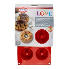 Lot de 2 moules a kougelhofs 6 empreintes - DR oeTKER - Flexxibel Love