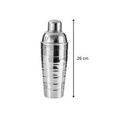 Trio cocktails shaker, doseur a alcool et 3 cuilleres a cocktail inox