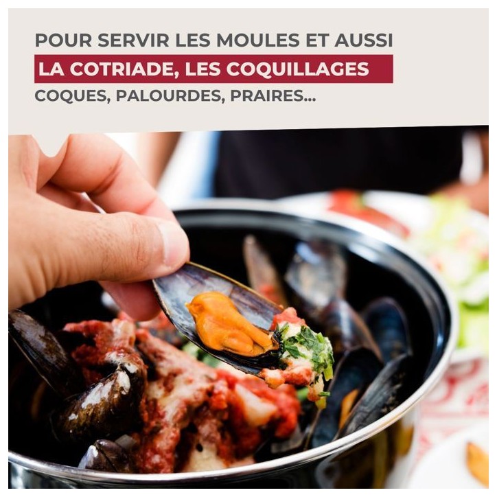 Marmite a moules émaillée - Tous feux dont induction - FACKELMANN - 20,5 x 26 x 17,5 cm - Noir Marmite a moules émaillée - Tous feux dont induction - FACKELMANN - 20,5 x 26 x 17,5 cm - Noir