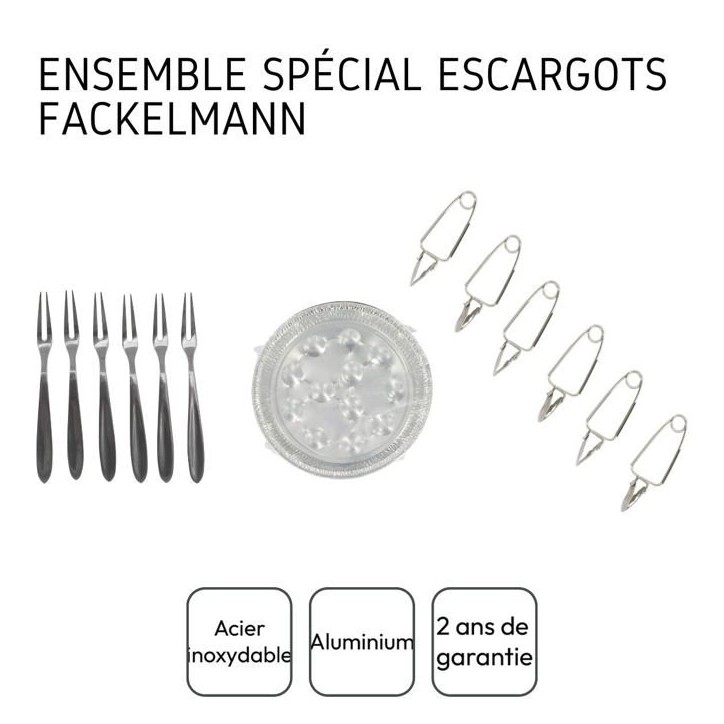 Ensemble spécial escargots - FACKELMANN - 30 pieces Ensemble spécial escargots - FACKELMANN - 30 pieces