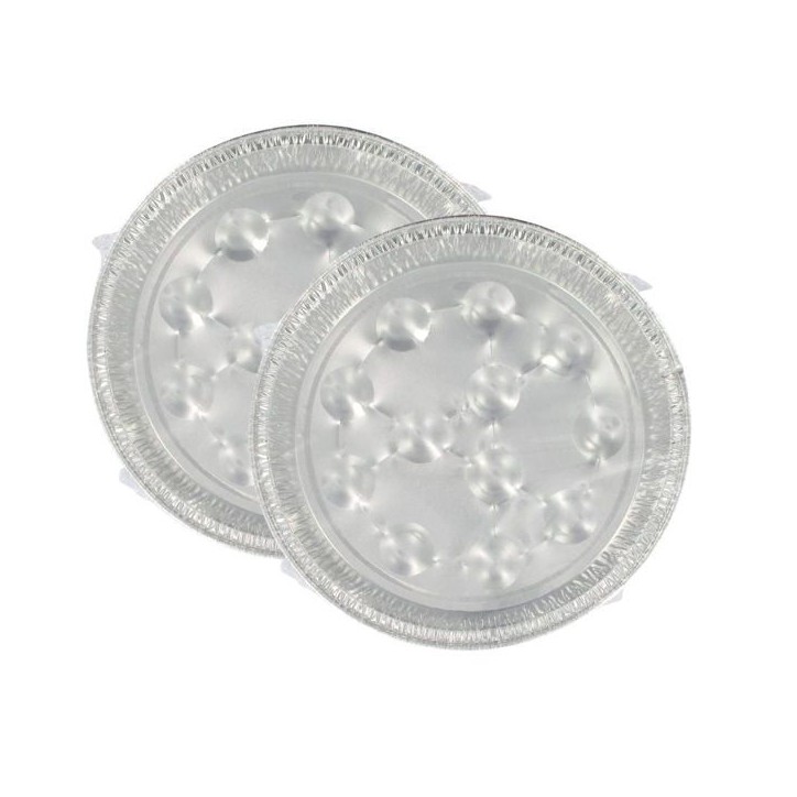 Lot de 2 packs de 10 plats a escargots - FACKELMANN - Aluminium - 17,5 cm