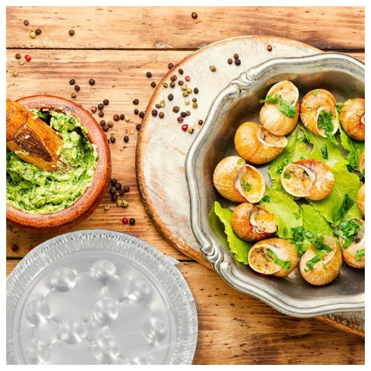 Lot de 2 packs de 10 plats a escargots - FACKELMANN - Aluminium - 17,5 cm