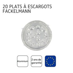 Lot de 2 packs de 10 plats a escargots - FACKELMANN - Aluminium - 17,5
