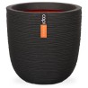 CAPI EUROPE Jardiniere NATURE RIB - 54x52 cm - Noir