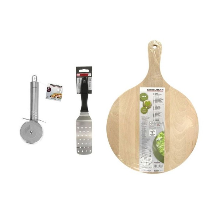 Ensemble de 3 ustensiles pour pizzas - FACKELMANN Ensemble de 3 ustensiles pour pizzas - FACKELMANN