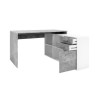 Bureau d'angle LONDON - Panneaux de particules - Décor béton structu