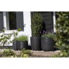 CAPI EUROPE Jardiniere NATURE RIB - 54x52 cm - Noir