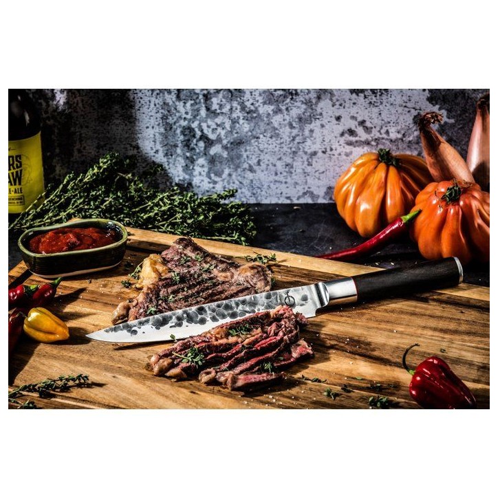 Couteau a viande - FORGED - SEBRA - Acier japonais 440C - Manche en bois Dalbergia - L 20,5 cm