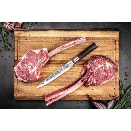 Couteau a viande - FORGED - SEBRA - Acier japonais 440C - Manche en bois Dalbergia - L 20,5 cm