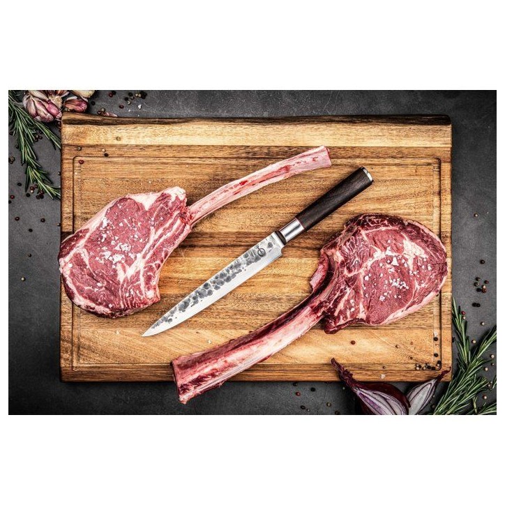 Couteau a viande - FORGED - SEBRA - Acier japonais 440C - Manche en bois Dalbergia - L 20,5 cm