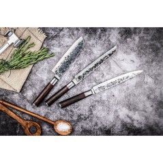 Couteau a pain - FORGED - SEBRA - Acier japonais 440C - Manche en bois