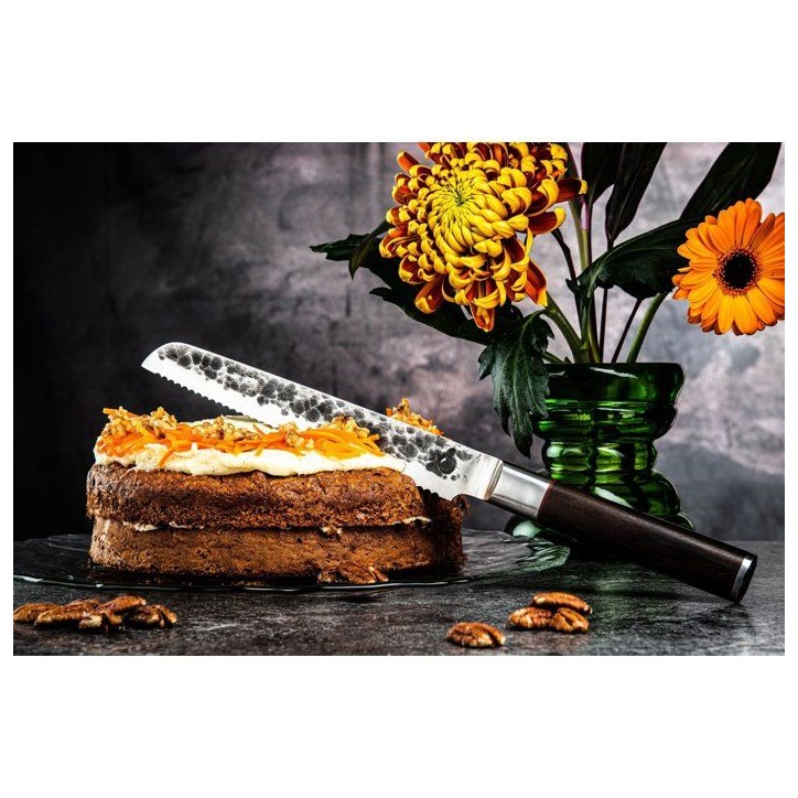 Couteau a pain - FORGED - SEBRA - Acier japonais 440C - Manche en bois Dalbergia - L 20,5 cm