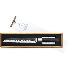 Couteau a pain - FORGED - SEBRA - Acier japonais 440C - Manche en bois