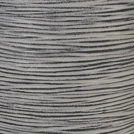 CAPI EUROPE Pot de fleurs élégant bas NATURE RIB - 46x58 cm - Anthracite