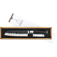 Couteau Santoku - FORGED - SEBRA - Acier japonais 440C - Manche en boi