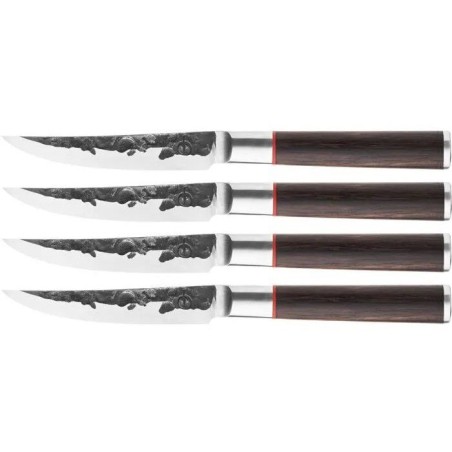 Set de 4 couteaux a steak - FORGED - SEBRA - Acier japonais 440C - Man