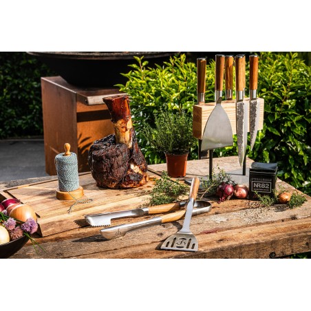 Spatule a trou - FORGED - CHURRASCO - Acier inoxydable S - 38,5 x 13,5 x 5 cm