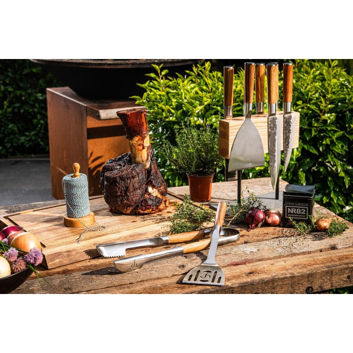 Spatule a trou - FORGED - CHURRASCO - Acier inoxydable S - 38,5 x 13,5 x 5 cm