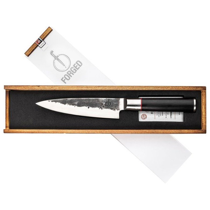 Couteau du chef - FORGED - SEBRA - Acier japonais 440C - Manche en bois Dalbergia - L 16 cm