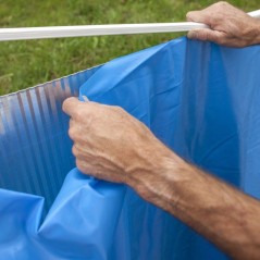 Liner bleu - GRE - 5 × 3 m x H 1,20 m - 40/100e - Jonc d'accroche