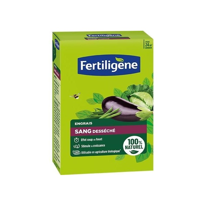Sang desséché UAB - FERTILIGENE - FSAN12 - 1,2 kg - Effet coup de fouet - Idéal pour les fleurs et le potager