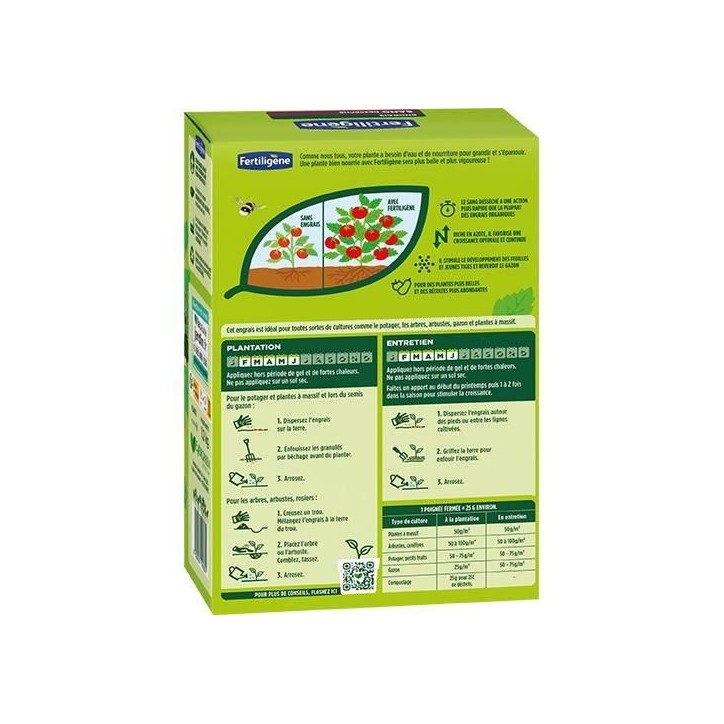 Sang desséché UAB - FERTILIGENE - FSAN12 - 1,2 kg - Effet coup de fouet - Idéal pour les fleurs et le potager