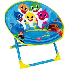 Siege lune pliant pour enfant - FUN HOUSE - BABY SHARK - Bleu - H.47x