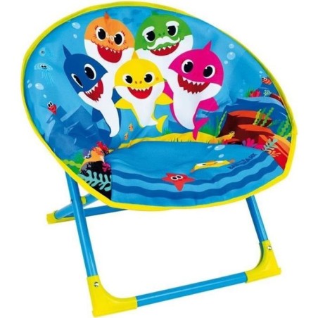 Siege lune pliant pour enfant - FUN HOUSE - BABY SHARK - Bleu - H.47x