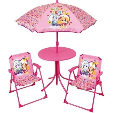 Salon de jardin FUN HOUSE PAT'PATROUILLE - 1 table 46xø46 cm, 2 chais